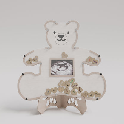 Bear Baby Shower Token Guest Book Frame